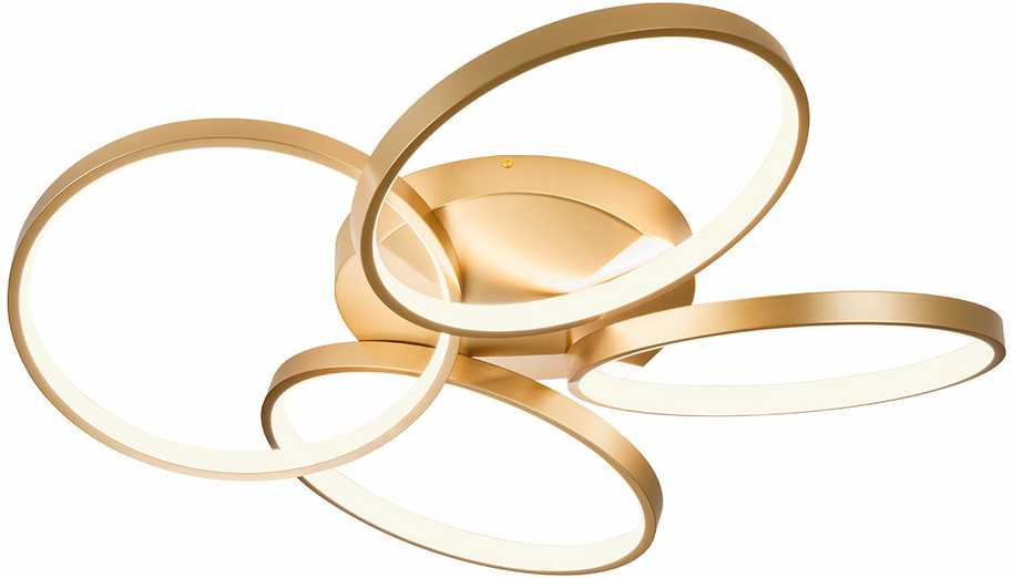 Lubinis šviestuvas 64W LED paviršinis šviestuvas ESPIRAL, matinės aukso sp., 3000K, dimeriuojamas, 01-2682