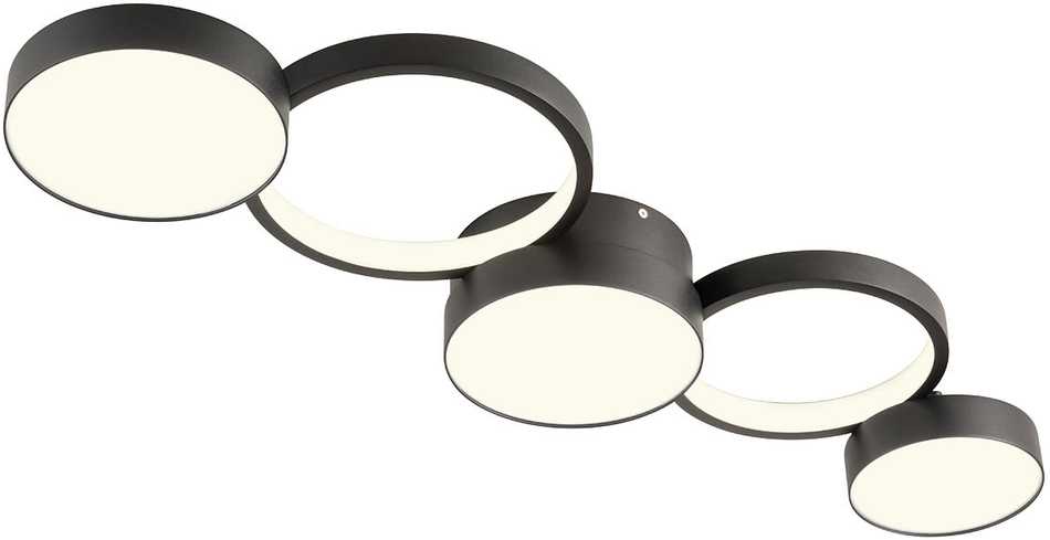 Lubinis šviestuvas 65W LED paviršinis šviestuvas CRONOS, juodas, 3000K, dimeriuojamas, 01-2541