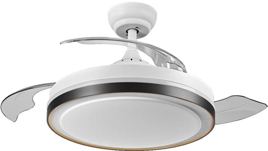 Lubinis šviestuvas 66W LED paviršinis šviestuvas - ventiliatorius, baltas, 3000/4000/6500K