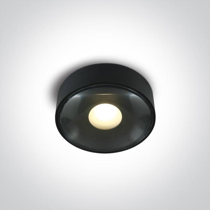 6W paviršinis šviestuvas, juodas, 3000K, dimeriuojamas, 67484/B/W