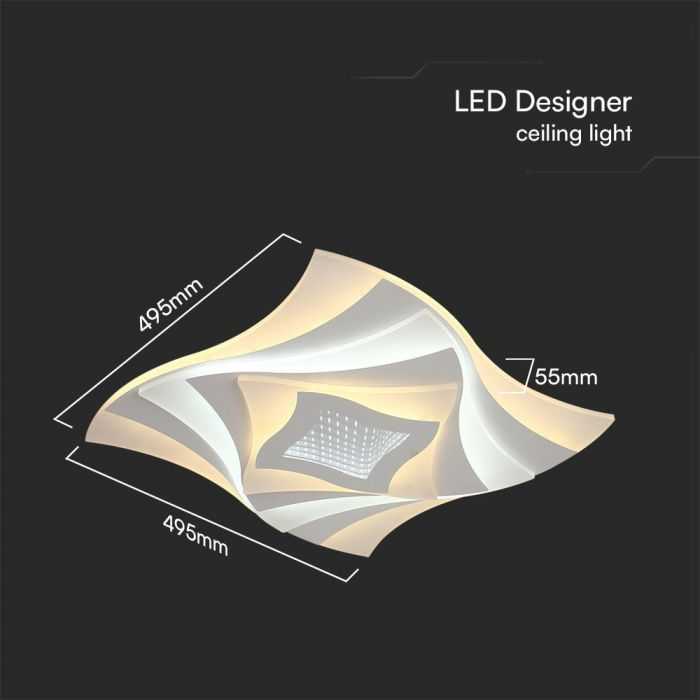 Lubinis šviestuvas V-tac 75W LED paviršinis šviestuvas, baltas, 3000-6500K, dimeriuojamas