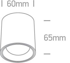 Lubinis šviestuvas 7W LED cilindro formos šviestuvas, baltas, 3000K, 12107K/W/W