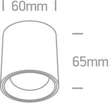 Lubinis šviestuvas 7W LED cilindro formos šviestuvas, juodas, 3000K, 12107K/B/W