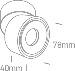 Lubinis šviestuvas 8W LED paviršinis pakreipiamas šviestuvas, juodas, 3000/3500/4000K, 12108LA/B/V