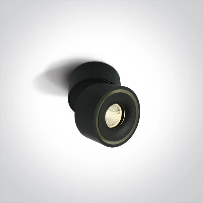 Lubinis šviestuvas 8W LED paviršinis pakreipiamas šviestuvas, juodas, 3000/3500/4000K, 12108LA/B/V