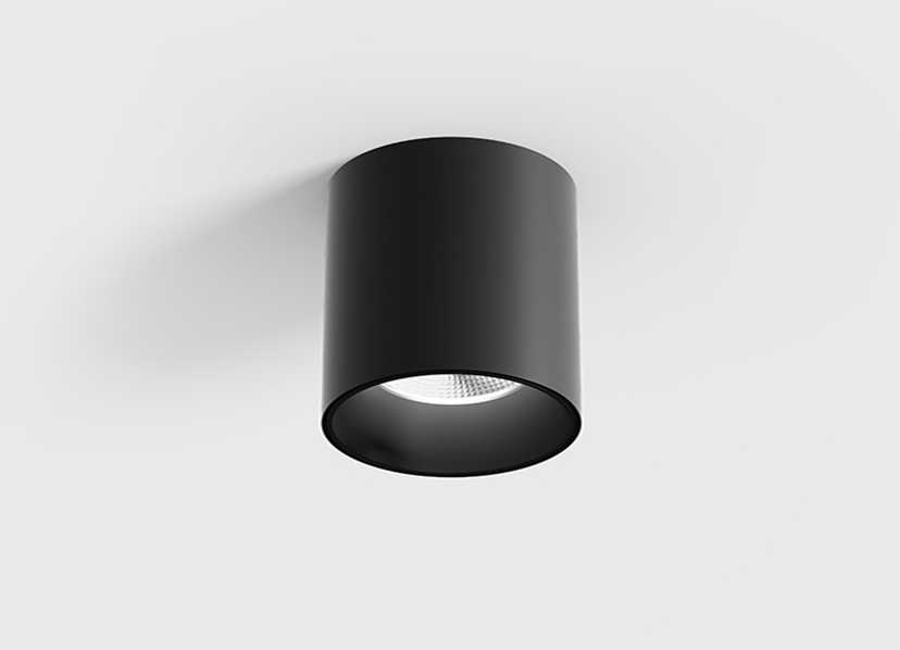 Lubinis šviestuvas 8W LED paviršinis šviestuvas GHOST, juodas, 3000K, 50°, dimeriuojamas