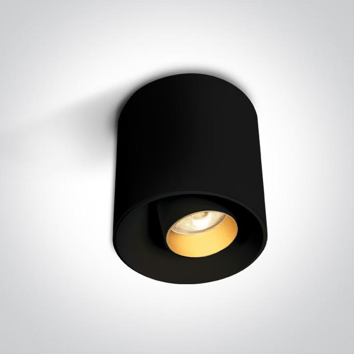 Lubinis šviestuvas 8W paviršinis pakreipiamas šviestuvas, juodas, 3000K, 12108T/B/W