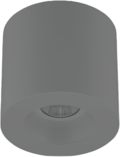 Lubinis šviestuvas 9,8W paviršinis šviestuvas BERYL SURFACE NEW LED O-1, pilkas (RAL7004), 3000K