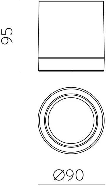 Lubinis šviestuvas ARTIC, GU10, antracito sp., IP65, P2091080GR