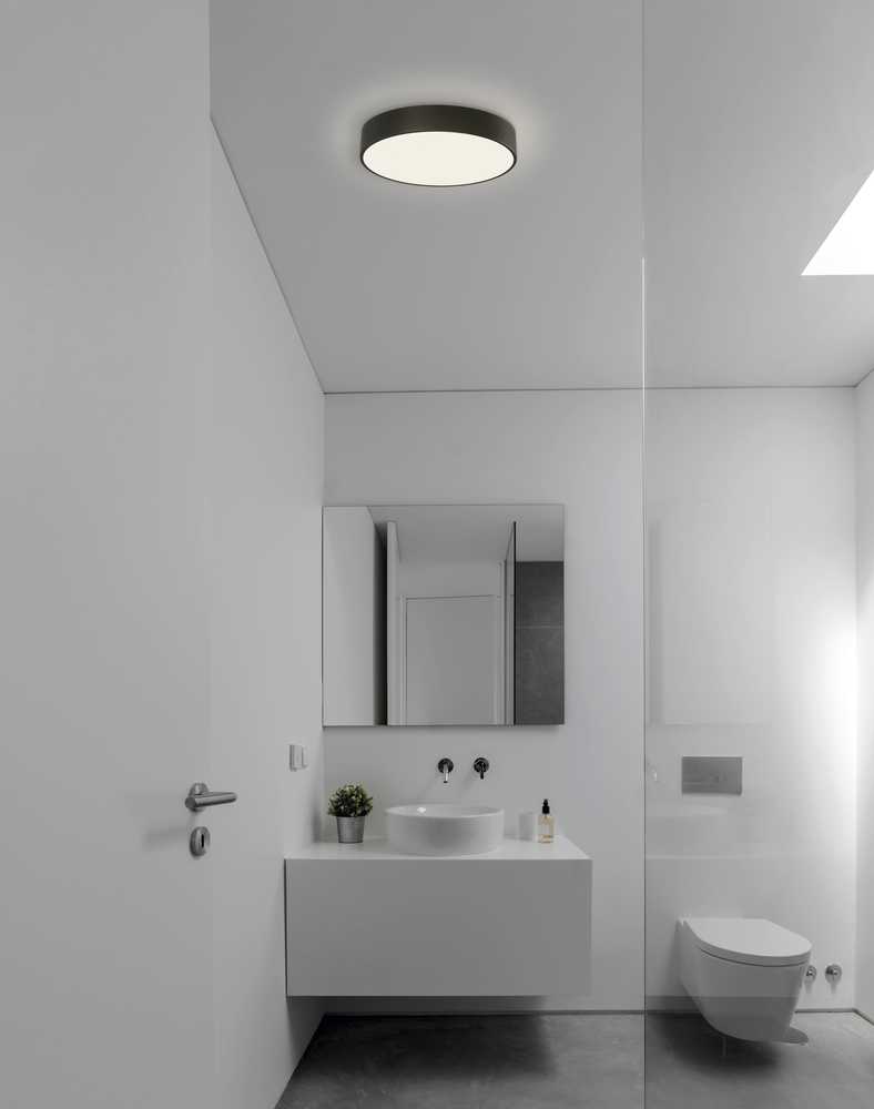 Lubinis šviestuvas DINS, E27, matinės juodos sp., IP44, P0395281NL