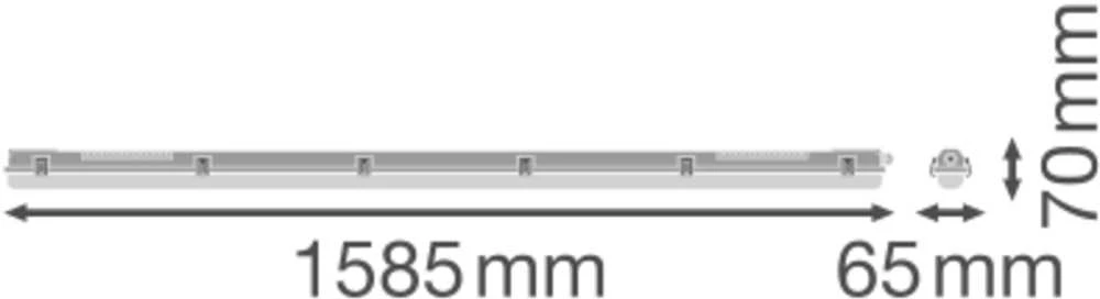 Lubinis šviestuvas Osram LED T8 šviestuvas GEN 3, G13, 1585 mm