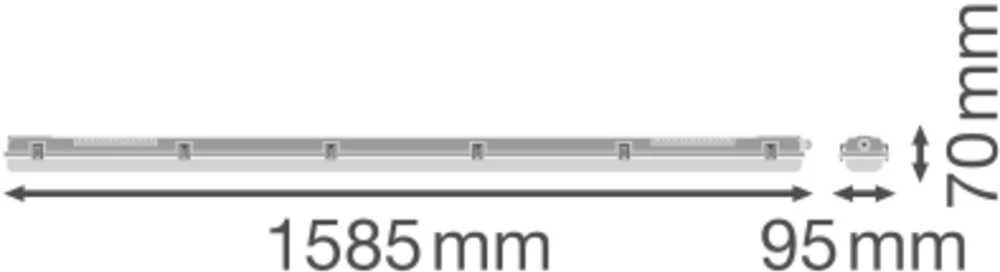 Lubinis šviestuvas Ledvance LED T8 šviestuvas GEN 3, 2xG13, 1585 mm