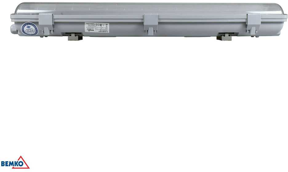 Linijinis šviestuvas EMPTY OHB, 2xT8, 60cm, IP65