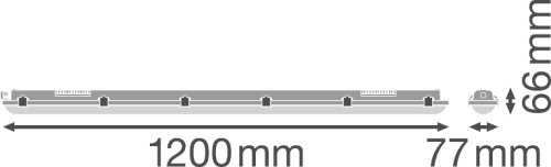 Lubinis šviestuvas Ledvance Linijinis šviestuvas DAMP PROOF 1500 58 W 4000 K IP65