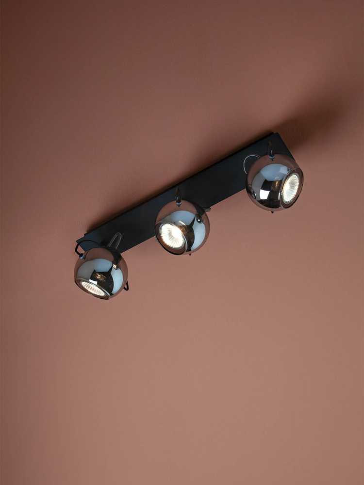 Lubinis šviestuvas Paviršinis šviestuvas WARD, GU10, juodos/dūmų sp.