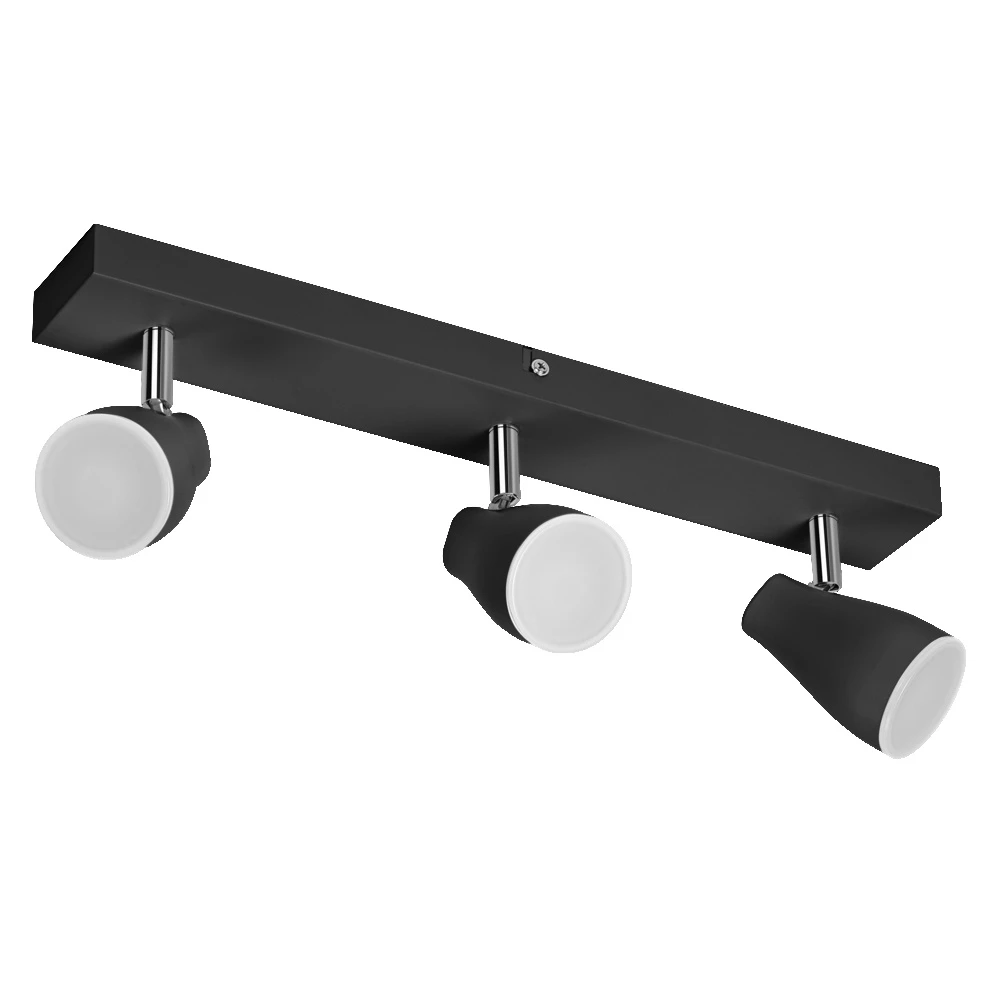 Lubinis šviestuvas Paviršinis šviestuvas SPOT, 3xGU10, juodas, su 3x4,3W 2700K LED lemputėm