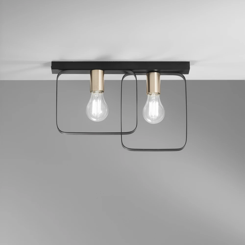 Lubinis šviestuvas SMITH, juodas, 2xE27