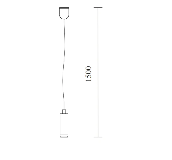 Magnetinės sistemos bėgelio INSIGHT laikiklis- trosas, 1500mm, juodas