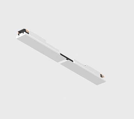 Magnetinės sistemos bėgelio MINI_LINE 42 lankstus elektrinis sujungimas, 42V, baltas