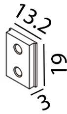 Magnetinės sistemos bėgelio MINI_LINE 42 mechaninis sujungimas, juodas