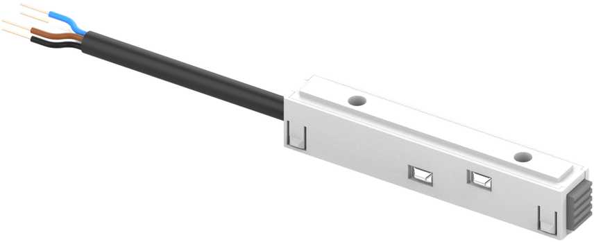 Magnetinės sistemos bėgelio OPTONICA S35/R35 užbaigimas su užmaitinimu, baltas