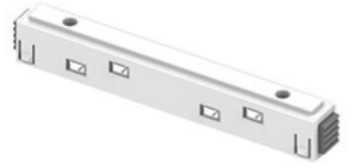 Magnetinės sistemos bėgelio OPTONICA S35/R35/R35B tiesus sujungimas, baltas
