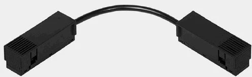 Magnetinės sistemos IN_LINE bėgelio lankstus sujungimas, juodas