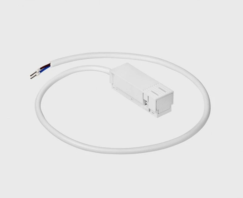 Magnetinės sistemos IN_LINE bėgelio užbaigimas su užmaitinimu, baltas, su 150cm laidu