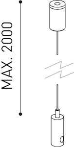 Magnetinės sistemos MINIMAL TRACK 24V bėgelio pakabinimo elementas, juodas
