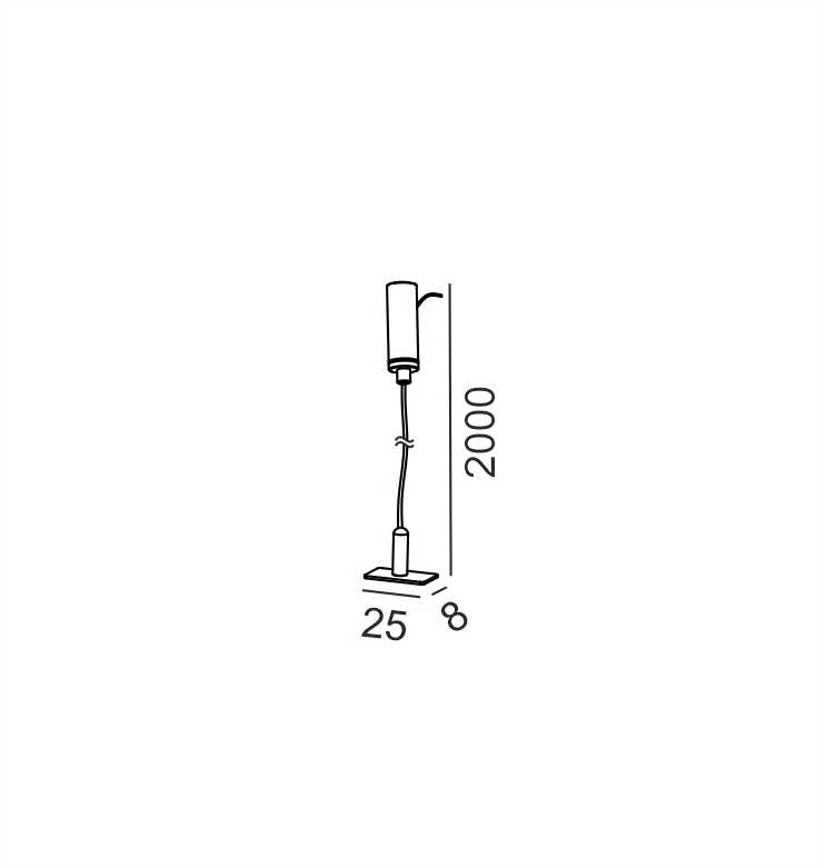 Magnetinės sistemos PICO_LINE bėgelio pakabinimo rinkinys, 2m