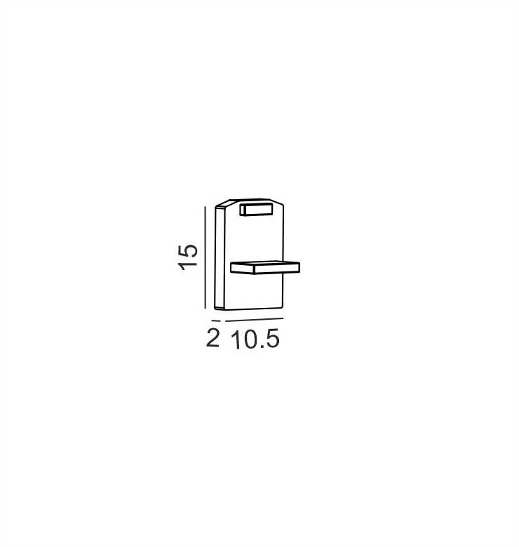 Magnetinės sistemos PICO_LINE bėgelio užbaigimas, juodas