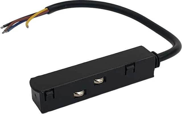 Magnetinės sistemos VIOKEF MAGNETIC bėgelio užbaigimas su užmaitinimu, juodas, 02/0204