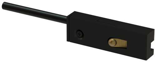 Magnetinės sistemos VIOKEF MICRO MAGNETIC bėgelio užbaigimas su užmaitinimu, juodas, 02/0804