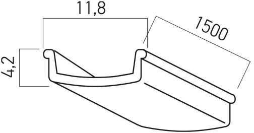 Magnetinės sistemos XNEO bėgelio dangtelis, juodas, 1,5m