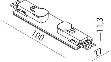 Magnetinės sistemos XTRIM M RECESSED bėgelio elektrinis sujungimas, 48V, juodas