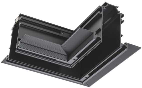 Magnetinės sistemos XTRIM M RECESSED bėgelio kampinis sujungimas, 48V, juodas