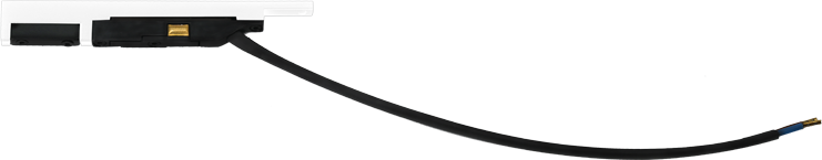 Magnetinės sistemos ZAMBELIS MAGNETIC 5MM bėgelio užbaigimas su užmaitinimu, matinės baltos sp., 48V, 2508-W