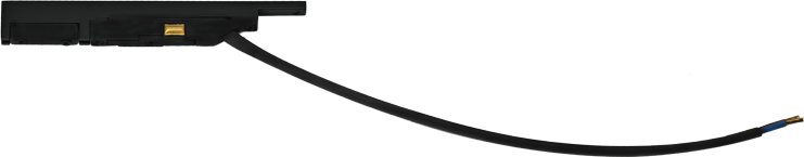 Magnetinės sistemos ZAMBELIS MAGNETIC 5MM bėgelio užbaigimas su užmaitinimu, matinės juodos sp., 48V, 2508