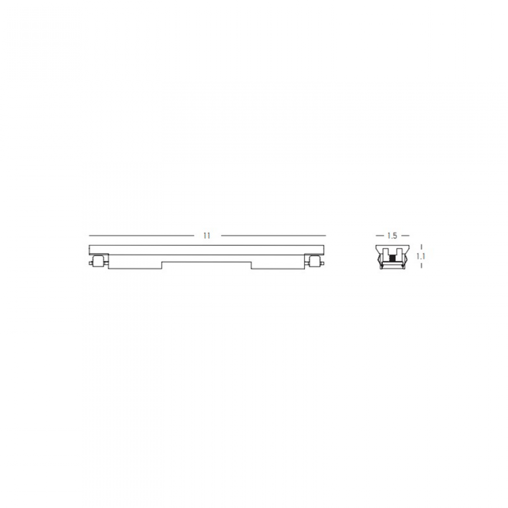 Magnetinės sistemos ZAMBELIS MAGNETIC ULTRA SLIM bėgelių vidinis sujungimas, 48V, juodas, 23127