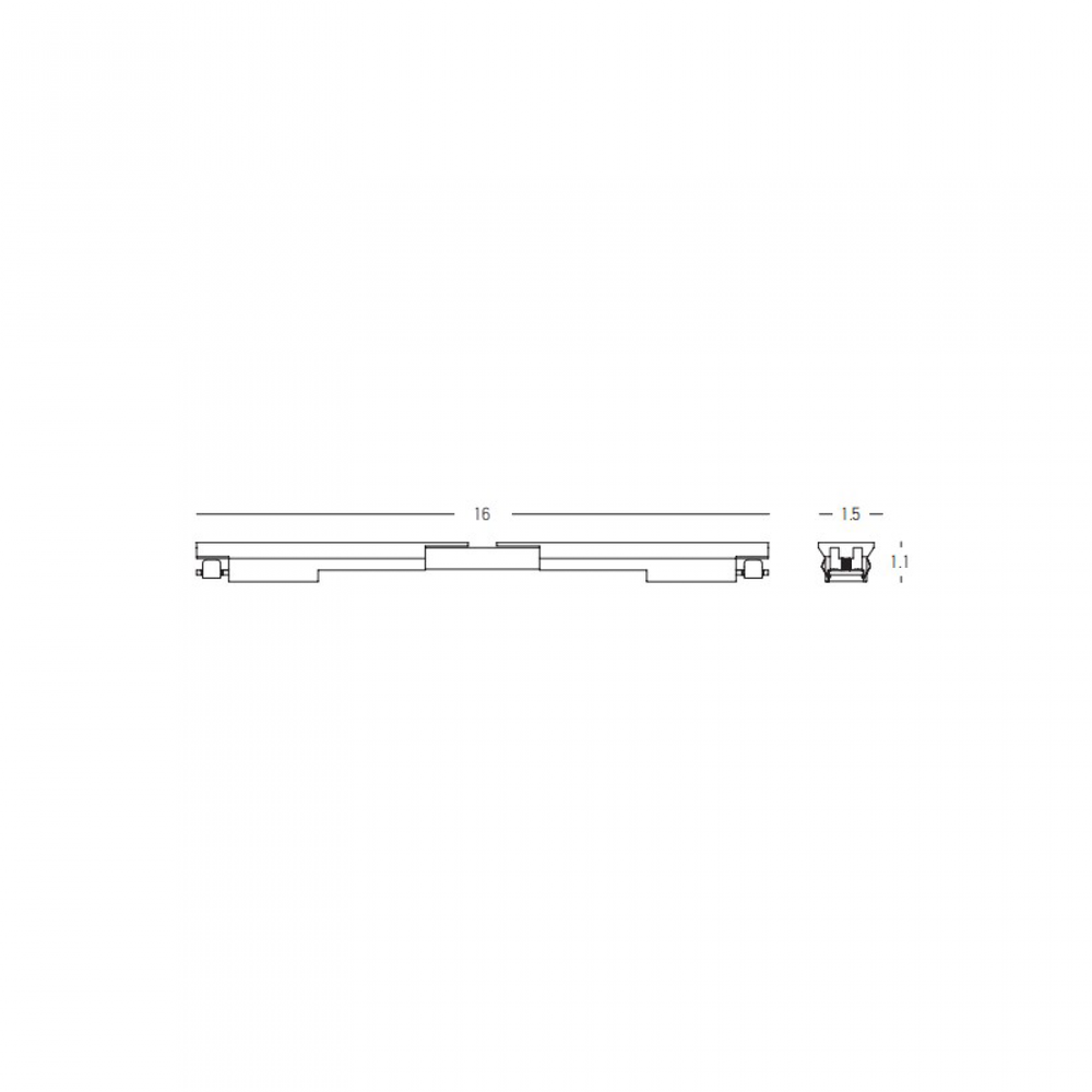 Magnetinės sistemos ZAMBELIS MAGNETIC ULTRA SLIM bėgelių lankstus sujungimas, 48V, juodas, 23128