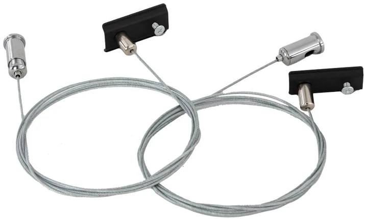Magnetinio bėgelio pakabinimo rinkinys (2vnt.) MAGNETIC, juodas