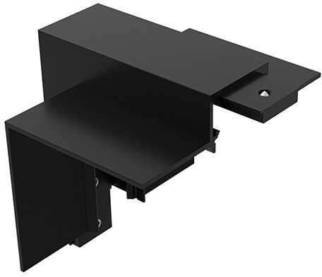 Magnetinio bėgelio VIOKEF SLIM MAGNETIC įleidžiamas vertikalus sujungimas, juodas, 48V, 02/0512