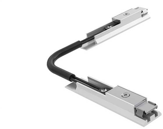 Magnetinio bėgelio VIOKEF SLIM MAGNETIC lankstus elektrinis sujungimas, baltas, 48V, 02/1107