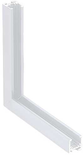 Magnetinio bėgelio ZAMBELIS kampinis vertikalus sujungimas, baltas, 2085W-C1