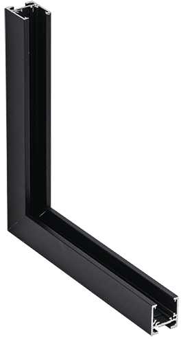 Magnetinio bėgelio ZAMBELIS kampinis vertikalus sujungimas, juodas, 2085B-C1