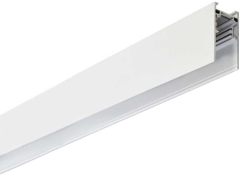 Magnetinis bėgelis VIOKEF MAGNETIC, baltas, 48V, 1m, su dangteliu ir užbaigimais, 02/0301-1