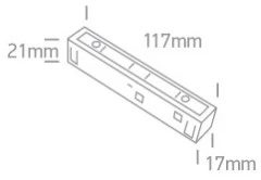 Magnetinių bėgelių MINI/MIDI/MAXI elektrinis sujungimas, 48V, juodas, 42004B/B