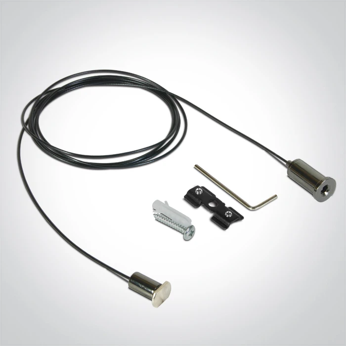 Magnetinių sistemų bėgelio MINI/MIDI pakabinimo rinkinys, juodas, 42026A/B