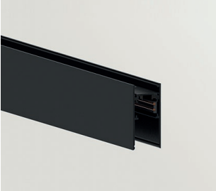 Magnetinių sistemų paviršinis bėgelis TRACK 48V SURFACE, juodas, 1m