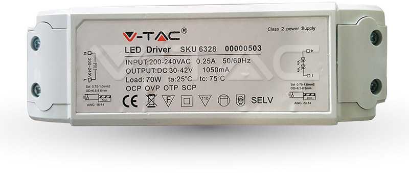 V-tac Maitinimo šaltinis skirtas 70W LED panelėms, pritemdomas, 5 metų garantija
